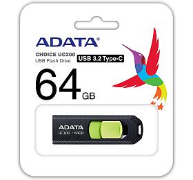 ADATA UC300/64GB/USB 3.2/USB-C/Černá (ACHO-UC300-64G-RBK/GN)