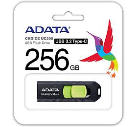 ADATA UC300/256GB/USB 3.2/USB-C/ern (ACHO-UC300-256G-RBK/GN)