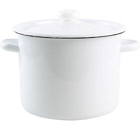 TORO smaltovaný hrnec s poklicí 5,5l bílý