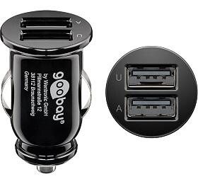 GOOBAY Napjec adaptr do autozsuvky 2x USB, ern