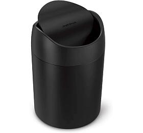Simplehuman Mini odpadkov ko na stl, 1,5 l, matn ern ocel, CW2100
