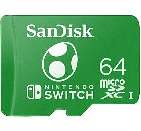 SanDisk Nintendo Switch micro SDXC, Yoshi Edition 64 GB 100 MB/s A1 C10 V30 UHS-1 U3