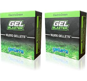 SET 2x Vodní kuličky Gel Blaster Gellets - Electric Green 10k