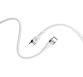 Kabel Forever Flexible USB-C/USB-C 2m 100W bílý