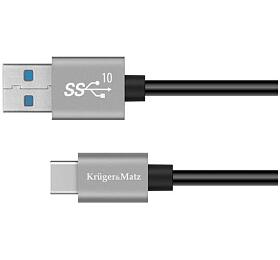 Kabel KRUGER & MATZ KM1263 Basic USB/USB-C 1m Black KRUGERMATZ