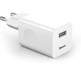 Nabíječka do sítě Baseus 24W, 1xUSB bílá