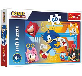 TREFL Puzzle Sonic v akci/Sonic The Hedgehog 33x22cm 60 dlk v krabici 21x14x4cm