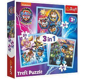 TREFL Puzzle 3v1 Mocn tata Tlapkov patrola/Paw Patrol 20x19,5cm v krabici 28x28x6cm