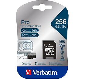 Verbatim Pro microSDXC 256GB V30 U3