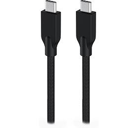 GENIUS nabjec kabel ACC-C2CC-3A, 100cm, USB-C na USB-C, 3A, PD60W, opleten, ern (32590006400)