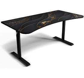 AROZZI hern stl ARENA Gaming Desk Black Gold (ARENA-BK-GOLD)