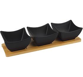 Servrovac misky s tcem BLACK set Orion