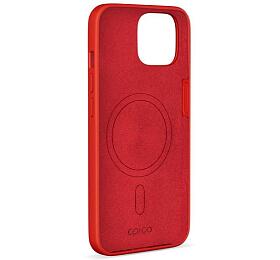 Epico Mag+ Silicone Case for iPhone 15 - MagSafe compatible - tmav erven