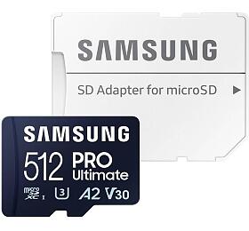 Samsung pamov karta 512GB PRO Ultimate CL10 Micro SDXC Grade 3 (/z: a 200/130MBs) + SD Adaptr (MB-MY512SA/WW)