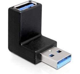 DeLock adaptr USB 3.0 samec - USB 3.0 samice pod helem 90 vertikln (65339)