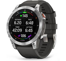 Garmin epix (Gen 2)  Standard Edition / 47 mm, Slate Steel / Black Band, EU (010-02582-01)