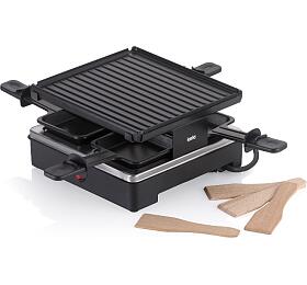 KELA Raclette/Grill Geneva lit hlink ern 4 osoby 21,5x21,5x12,0cm KL-10048