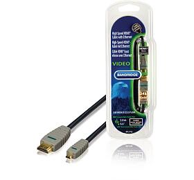 High Speed HDMI Kabel s Ethernetem HDMI Konektor - HDMI Micro Konektor 2.00 m Modr Bandridge BVL1702