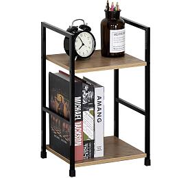 Regl, 2 police, dekor dub, MDF, ern lak Autronic (GD-212 OAK)