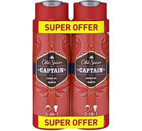 Old Spice Captain sprchov gel 2 x 400 ml drkov sada