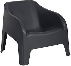 PETRA ARMCHAIR plastov keslo - grafit TOOMAX