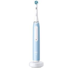 Oral-B iO3 Ice Blue elektrick zubn kartek, magnetick, 3 reimy, asova, tlakov senzor, modr