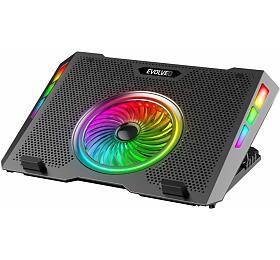 EVOLVEO Ania 16, chladic podstavec pro notebook 10-17&quot;, 5x ventitor, RGB podsvcen (ANIA16)