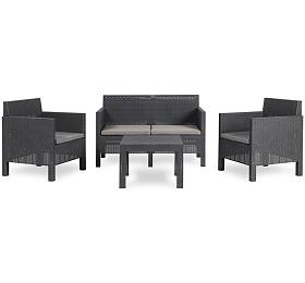 PENELOPE 4 SEATER zahradn plastov set - grafit TOOMAX