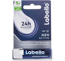 Balzm na rty Labello Men Active 24h Moisture Lip Balm, 4,8 ml (SPF15)