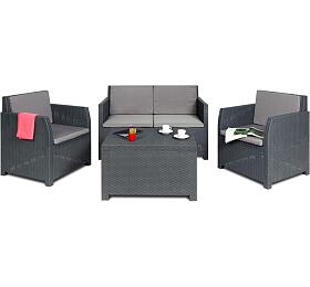 DIANA 4 SEATER zahradn plastov set - grafit TOOMAX