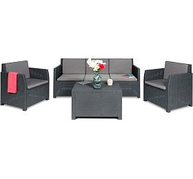 DIANA 5 SEATER zahradn plastov set - grafit TOOMAX