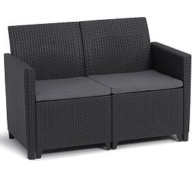 KETER MARIE 2 SEATERS SOFA - grafit