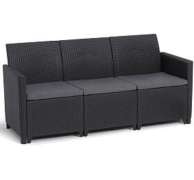 KETER MARIE 3 SEATERS SOFA - grafit