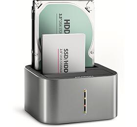 Axagon AXAGON ADSA-DC, USB-C 5Gbps - 2x SATA 6G 2.5&quot;/3.5&quot; SSD/HDD CLONE DUAL dokovac stanice