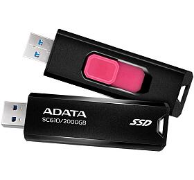 A-Data ADATA Externí SSD 2TB SC610, USB-A 3.2, černá (SC610-2000G-CBK/RD)