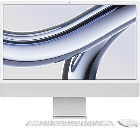 Apple iMac 24/23,5&quot;/4480 x 2520/M3/8GB/256GB SSD / M3 / Sonoma / Silver / 1R (MQR93CZ/A)