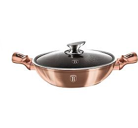 BERLINGERHAUS Pnev WOK s mramorovm povrchem 30 cm Rosegold Metallic Line BH-7100
