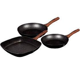 BERLINGERHAUS Sada pnv s mramorovm povrchem 3 ks Ebony Line Rosewood BH-7101