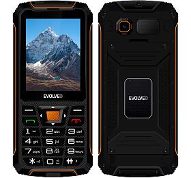 EVOLVEO StrongPhone Z6, vodotsn odoln Dual SIM telefon, erno-oranov (SGP-Z6-BO)