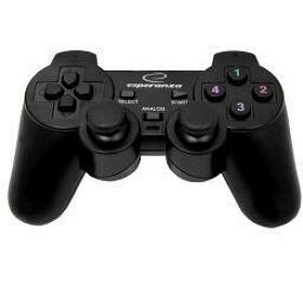 Esperanza Warrior USB bezdrtov gamepad s vibracemi, ern (EG102)