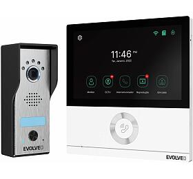 EVOLVEO DoorPhone AHD7, Sada domcho WiFi videotelefonu s ovldnm brny nebo dve, bl monitor (DPAHD7-W)