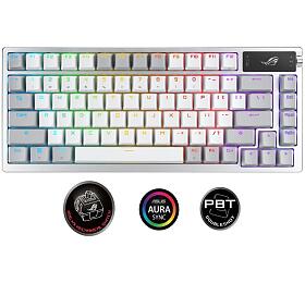 ASUS klvesnice ROG AZOTH Moonlight White, mechanick, Bluetooth, US, bl (90MP031A-BKUA11)