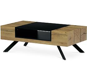 Stl konferenn, MDF 3D dekor divok dub a ern. Autronic (AHG-649 OAK)