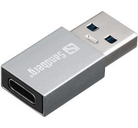 Sandberg USB-A to USB-C Dongle, stbrn (136-46)