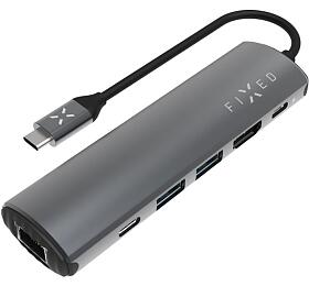 6-portov hlinkov USB-C FIXED HUB Pro, pro notebooky a tablety, ed