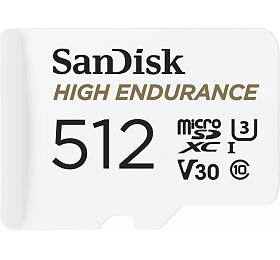 SanDisk HIGH ENDURANCE microSDHC Card 512 GB, s adaptrem