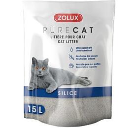 Podestlka PURECAT natural silica 15l Zolux