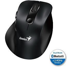 GENIUS Ergo 9000S Black/ duln Bluetooth + 2,4GHz/ 2400 dpi/ bezdrtov/ tich/ ern (31030038400)