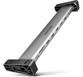 Axagon HMC-10HLS, USB 5Gbps hub, 4x USB-A, HDMI 4k/60Hz, RJ-45 GLAN, SD/mSD, PD 100W, kabel 25cm