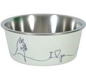 Miska nerez koka LOVE CAT 400ml bov Zolux